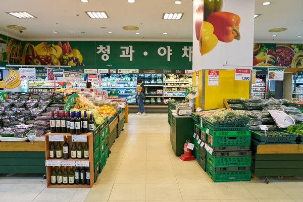 Sud Corea Busan Circa Maggio 2017 All Interno Del Supermercato — Foto Stock