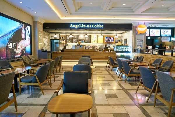 Corea Del Sur Busan Mayo 2017 Dentro Del Café Angel — Foto de Stock