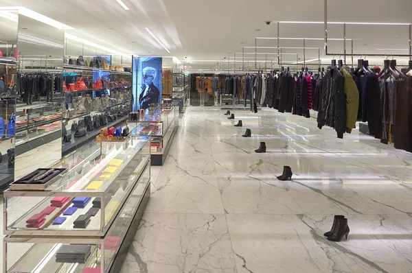 China Hong Kong Outubro 2015 Interior Loja Saint Laurent — Fotografia de Stock