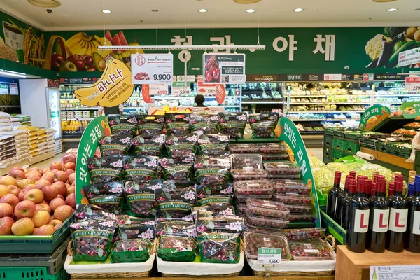 Corée Sud Busan Circa Mai 2017 Intérieur Supermarché Busan — Photo