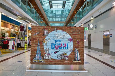DUBAI, UAE - CIRCA JANUARY 2019: interior shot of Dubai International Airport.