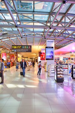 BANGKOK, THAILAND - CIRCA JUNE, 2015: interior shot of Suvarnabhumi Airport.