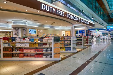 DUBAI, UAE - CIRCA JANUARY 2019: interior shot of Dubai International Airport.