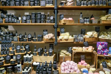 MILAN, ITALY - CIRCA NOVEMBER, 2017: interior shot of Lush store in Milan.