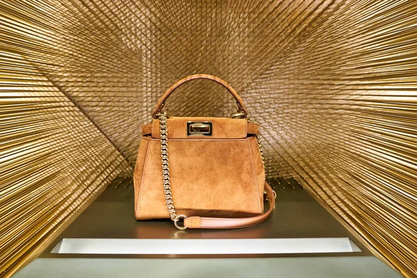 Hong Kong China Circa January 2019 Bags Display Fendi Store — 图库照片