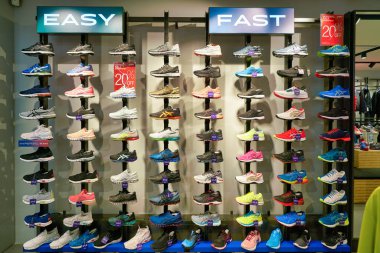 HONG KONG, CHINA - CIRCA JANUARY, 2019: interior shot of a store at New Town Plaza in Hong Kong.