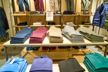 MILAN, ITALY - CIRCA NOVEMBER, 2017: interior shot of United Colors of Benetton store in Milan.