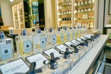 SINGAPORE - CIRCA APRIL, 2019: perfumes on display at Jo Malone London store in the Shoppes at Marina Bay Sands.