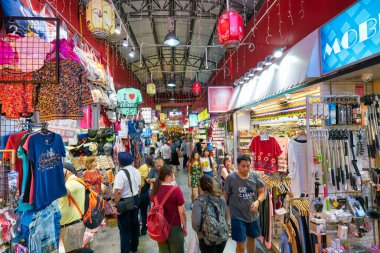 SINGAPORE - CIRCA APRIL, 2019: goods on display at a market in Singapore.