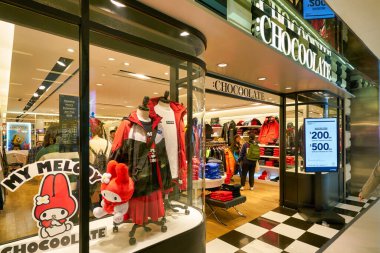 HONG KONG, CHINA - CIRCA JANUARY, 2019: Chocoolate storefront in New Town Plaza. New Town Plaza is a shopping mall in the town centre of Sha Tin, Hong Kong.