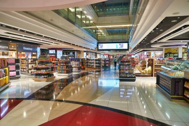 DUBAI, UAE - CIRCA JANUARY 2019: interior shot of Dubai International Airport.