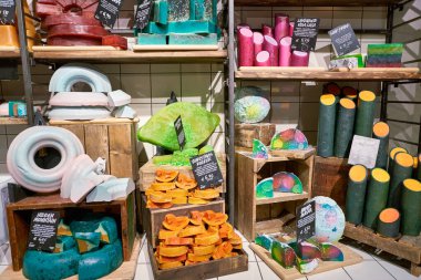 MILAN, ITALY - CIRCA NOVEMBER, 2017: goods on display at Lush store in Milan.