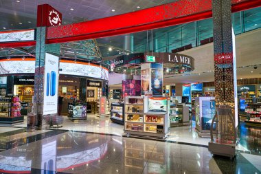 DUBAI, UAE - CIRCA JANUARY 2019: interior shot of Dubai International Airport.