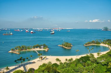 SINGAPORE - CIRCA APRIL, 2019: view from a cable car in Singapore.