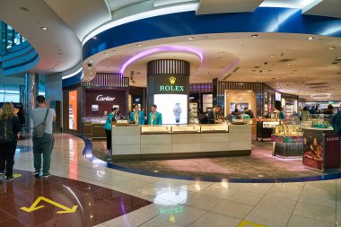 DUBAI, UAE - CIRCA JANUARY 2019: interior shot of Dubai International Airport.