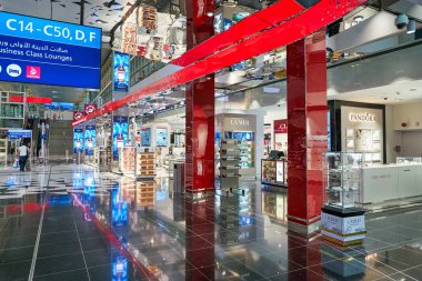 DUBAI, UAE - CIRCA JANUARY 2019: interior shot of Dubai International Airport.