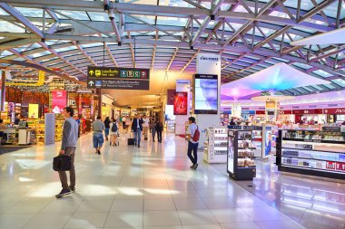 BANGKOK, THAILAND - CIRCA JUNE, 2015: interior shot of Suvarnabhumi Airport.