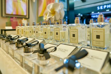 SINGAPORE - CIRCA APRIL, 2019: perfumes on display at Jo Malone London store in the Shoppes at Marina Bay Sands.