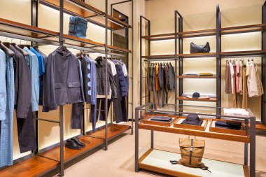 HONG KONG, CHINA - CIRCA JANUARY, 2019: interior shot of Bottega Veneta store in Elements shopping mall. Bottega Veneta is an Italian luxury goods and high fashion brand.