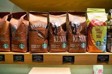 SHENZHEN, CHINA - CIRCA FEBRUARY, 2019: goods on display at Starbucks in Shenzhen.