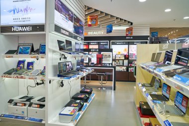 HONG KONG, CHINA - CIRCA JANUARY, 2019: interior shot of Fortress store in Elements shopping mall.