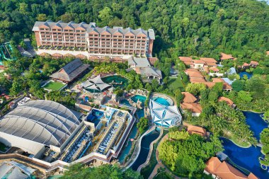 SINGAPORE - CIRCA APRIL, 2019: view from a cable car in Singapore.