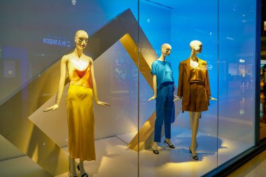 SINGAPORE - CIRCA APRIL, 2019: display window at Zara store in the Shoppes at Marina Bay Sands.