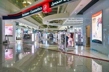DUBAI, UAE - CIRCA JANUARY 2019: interior shot of Dubai International Airport.