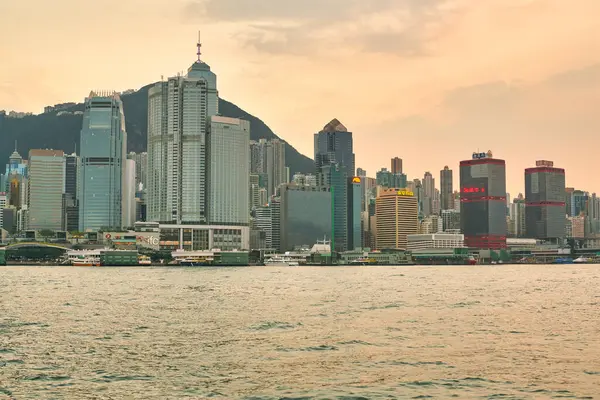 Hong Kong China Circa Januari 2019 Central District Vanaf Victoria — Stockfoto