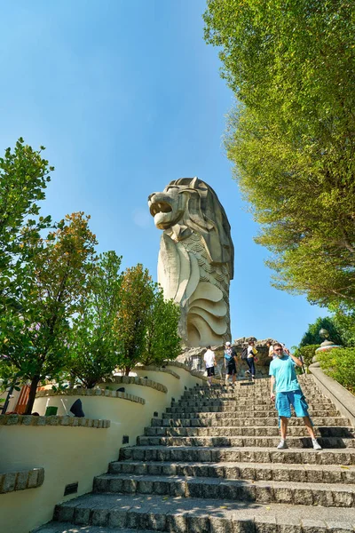 Singapore Circa April 2019 View Tallest Merlion Statue Sentosa — 图库照片