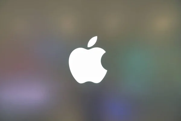 Dubai Uea Circa January 2019 Close Shot Apple Sign Seen — Stok Foto