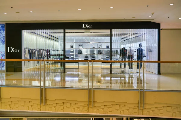 Hong Kong China Circa Enero 2019 Escaparate Tienda Dior Centro — Foto de Stock
