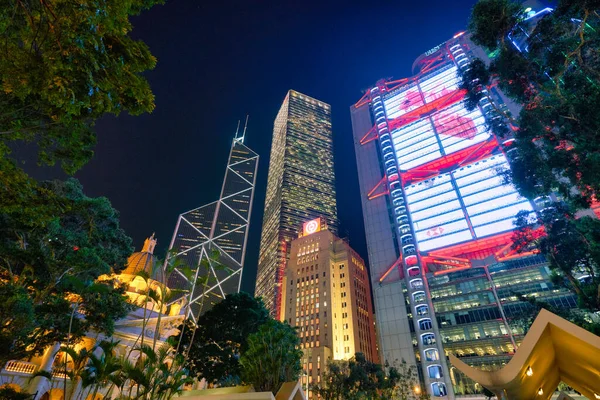 Hong Kong China Circa Enero 2019 Vista Bajo Ángulo Los — Foto de Stock