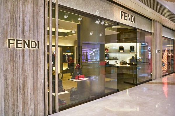 Hong Kong China Circa January 2019 Fendi Storefront Elements Shopping — Stockfoto