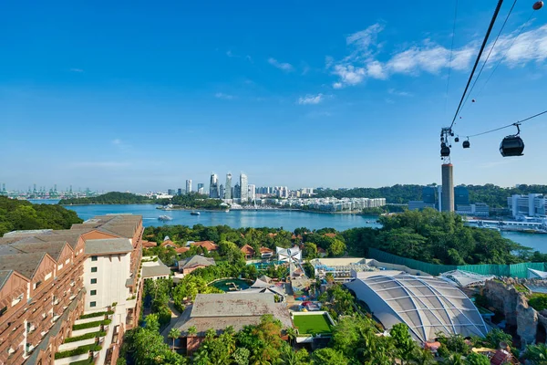 Singapore Circa April 2019 Vista Teleférico Cingapura — Fotografia de Stock