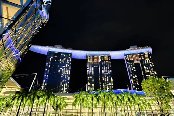 Singapore Circa Abril 2019 Vista Marina Bay Sands Hotel Três — Fotografia de Stock