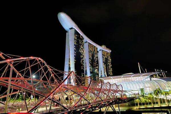 Singapore Circa Abril 2019 Vista Marina Bay Sands Hotel Três — Fotografia de Stock