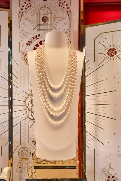 Hong Kong China Circa January 2019 Jewelleries Display Chanel Store — стокове фото