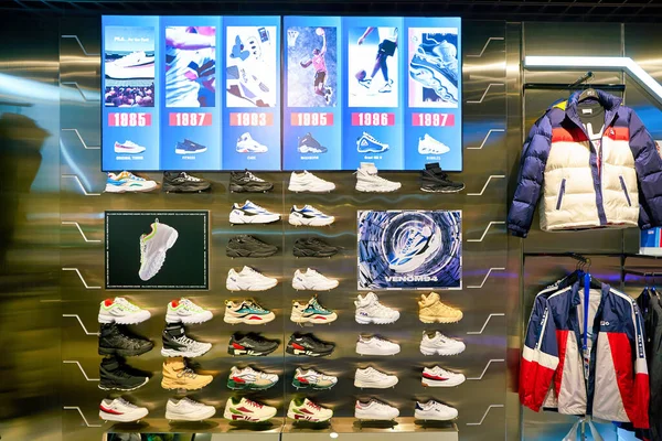 Hongkong China Circa Januar 2019 Innenaufnahme Des Fila Stores Elements — Stockfoto