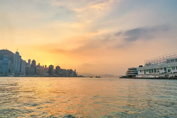 シルカ1月 2019 夕暮れ時の香港島の景色 — ストック写真