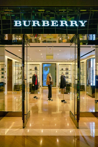 Singapore Circa April 2019 Entrance Burberry Store Shoppes Marina Bay — Stockfoto