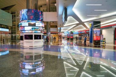 DUBAI, UAE - CIRCA JANUARY 2019: interior shot of Dubai International Airport.