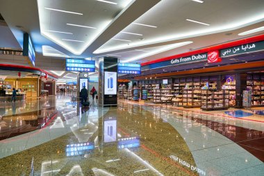 DUBAI, UAE - CIRCA JANUARY 2019: interior shot of Dubai International Airport.
