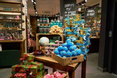 MILAN, ITALY - CIRCA NOVEMBER, 2017: interior shot of Lush store in Milan.