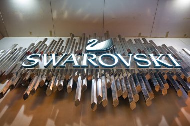 HONG KONG, CHINA - CIRCA JANUARY, 2019: Swarovski sign seen at a store in Hong Kong.