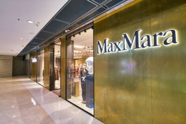 HONG KONG, CHINA - CIRCA JANUARY, 2019: Max Mara storefront at ifc mall in Hong Kong.
