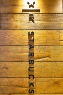 HONG KONG, CHINA - CIRCA JANUARY, 2019: close up shot of Starbucks Reserve seen at Starbucks Coffee in Hong Kong.