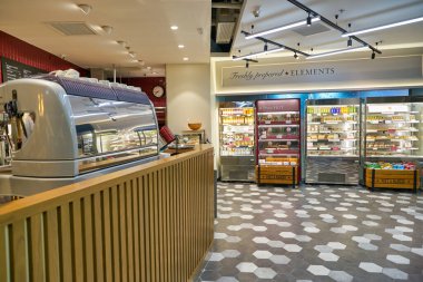 HONG KONG, CHINA - CIRCA JANUARY, 2019: interior shot of Pret a Manger. Pret a Manger is an international sandwich shop chain based in the United Kingdom.