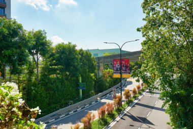 SINGAPORE - CIRCA APRIL, 2019: view of a street located in Singapore.