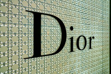 SINGAPORE - CIRCA APRIL, 2019: close up shot of Dior sign seen in The Shoppes at Marina Bay Sands.